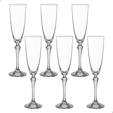 Imagem de Taça de Cristal Bohemia Para Champanhe 200 ml Elisabeth 6 Peças - Bohe