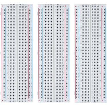 Imagem de ELEGOO 3 peças Mb 102 placa de ensaio 830 pontos sem solda protótipo pcb kit para Arduino Proto Shield Distribution blocos de conexão tamanho único 1) 830*3
