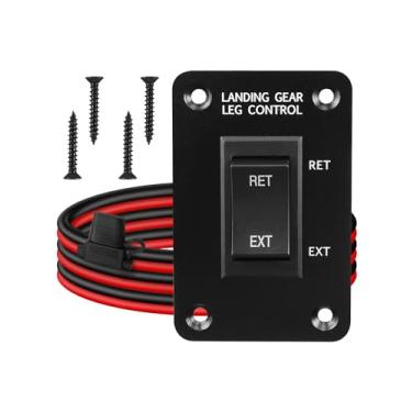 Imagem de Interruptor de substituição de trem de pouso adequado para trailers e trailers de 5ª roda com painel de ferro preto e prevenção antiferrugem, 10AWG 1,5 m de comprimento