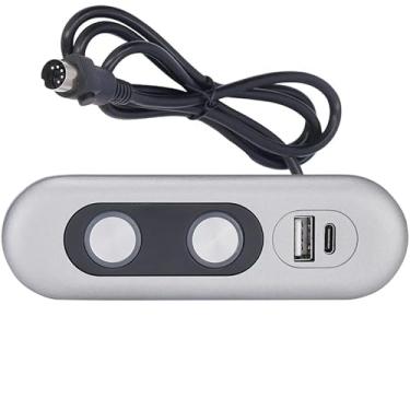 Imagem de Interruptor reclinável AWINLI, cadeira de elevação de 5 pinos com 2 botões, controle manual com interfaces USB A e C, peças de reposição Limoss Lazboy Pride Catnapper