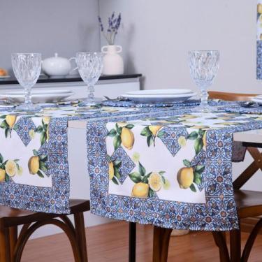 Imagem de Caminho de Mesa Estampado Allegra 1 Peça 1,25m x 43cm 100% Poliéster -
