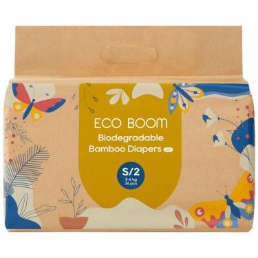 Imagem de Fraldas ECO BOOM Tamanho 2 Embalagem sustentável de viscose de bambu