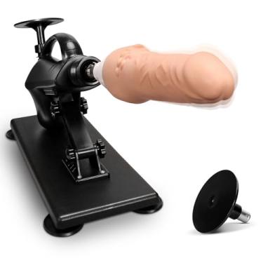 Imagem de Máquina sexual de dildo com aquecimento e vibração, com pisco sobresselva, dispositivo de empurrão automático para brinquedos eróticos para o G-spot e análise, brinquedo erótico adulto, conector 3XLR