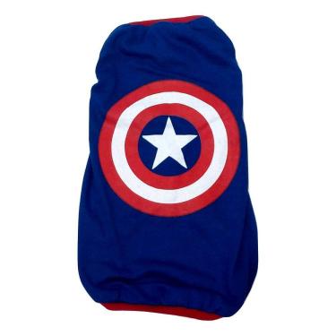 Imagem de Camiseta Super Heróis Capitão América azul  Tamanho GG