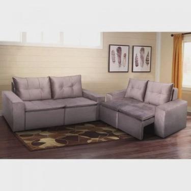 Imagem de Conjunto de Sofá Retrátil 2 e 3 Lugares Paraty Móveis Montreal