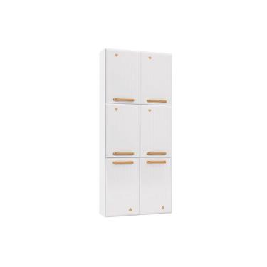 Imagem de Paneleiro de Cozinha Diamante Aço c/ 6 Portas 70cm Branco - Telasul