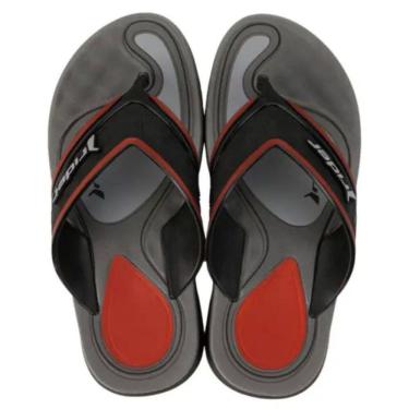 Imagem de Chinelo Rider R Line Plus De Dedo Infantil Menino Preto Vermelho Cinza
