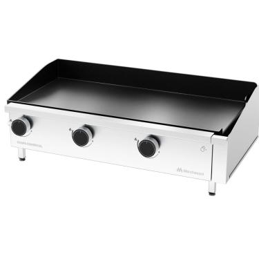 Imagem de Chapa para Lanches a Gás Linha Comercial 80 x 40 cm 3 Queimadores Marchesoni