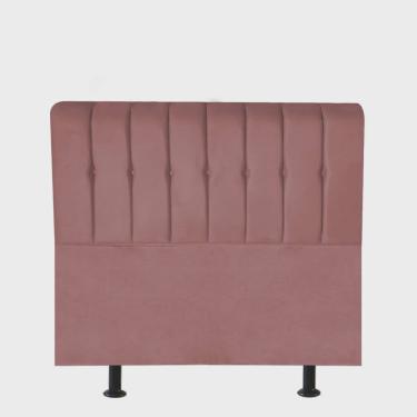 Imagem de Cabeceira Estofada Kiara 120cm Viúva Solteirão Para Cama Box Quarto Suede Rose Gold - Ahazzo Móveis