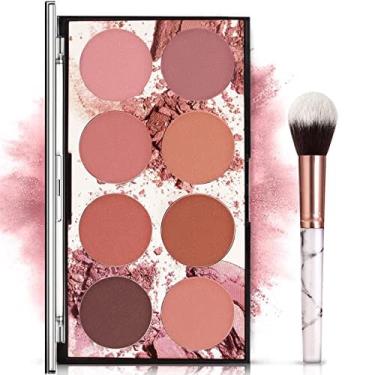 Imagem de NewBang 8 Cores Blush Paleta, Matte Mineral Blush Powder Bright Shimmer Face Blush, Contorno e Destaque Blush Paleta, Professional Facial Beauty Cosme