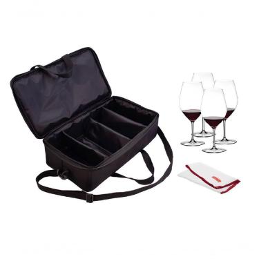 Imagem de Conjunto Maleta 4 Taças Cristal Pano Microfibra Riedel Gift