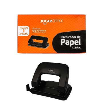 Imagem de Perfurador de Papel 2 Furos Metal até 20 Folhas Furador Jocar Office