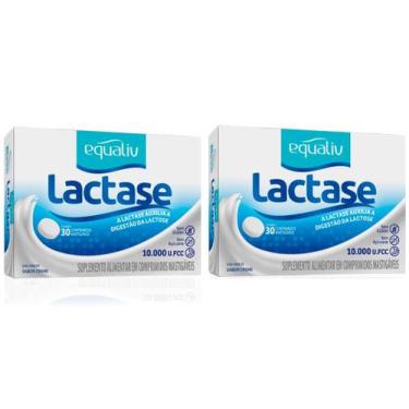 Imagem de Kit 2 Lactase 10.000 Fcc 30 Comprimidos Mastigáveis- Equaliv