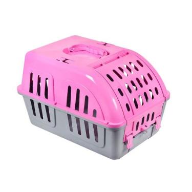 Imagem de Caixa de Transporte Cachorro Porte Pequeno Gato e Coelho Pet Viagem e 