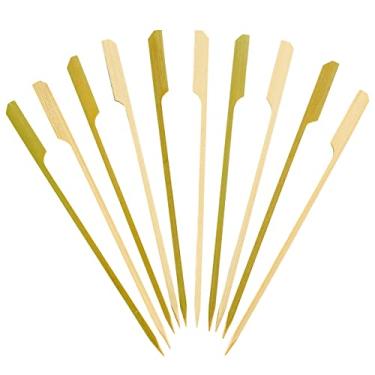 Imagem de Comfy Package [Pacote Com 100] Palitos De Madeira 7 Polegadas, Espetos Bambu - Dente Para Coquetéis, Grelhados, Aperitivos, Frutas, Churrasco E Sanduíches