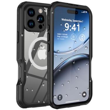 Imagem de Comboproof Capa impermeável para iPhone 16 Pro, [à prova de choque] [à prova de poeira] [IP68 à prova d'água] Capa rígida de corpo inteiro integrada [proteção de tela de lente] para capa de mergulho