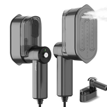 Imagem de Quuejenl Vaporizador De Roupas Portátil Para Viagem - Mini Ferro De Passar Roupas Portátil De 1000 W, Cabo De Alimentação De 2,4 M, Design Dobrável, Itens Essenciais Para Viagem, Dormitório Universi