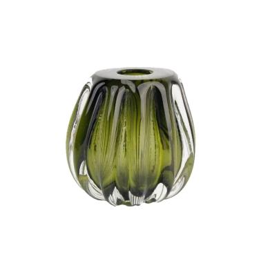 Imagem de Cachepot De Murano Importado Vasinho Decoração 14X13Cm Verde