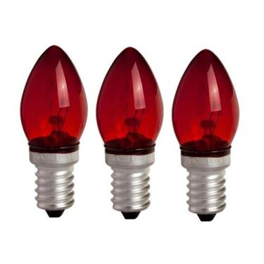 Imagem de Lampada Chupeta E14 7W 127V Vermelha Kit com 3 Unidades - KIAN