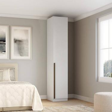 Imagem de Guarda-roupa Modular 1 Porta com Prateleiras e Cabideiros Altezza Branco