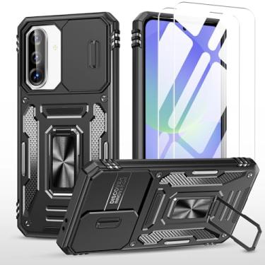 Imagem de Capa para Samsung Galaxy A56 5G, capas para Samsung A36 5G com capa para câmera e 2 peças protetoras de tela, [grau militar] à prova de choque/suporte magnético 360° capa protetora para Galaxy A36/A56