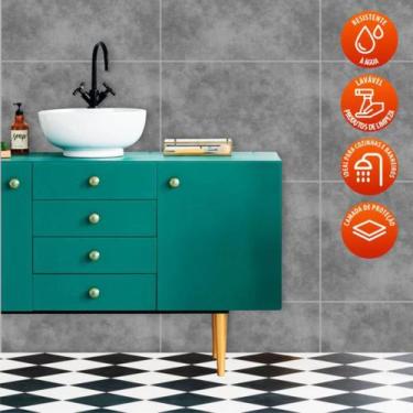 Imagem de Revestimento de Azulejo Cimento Queimado Greta 300 - Inove Papéis de P