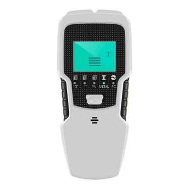 Imagem de Scanner de parede localizador de pinos, scanner de parede localizador de - 5 em 1 display LCD com precisão atualizada detector de parede localizador de pinos - Scanner de parede com de aviso, localiza