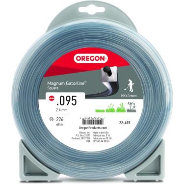 Imagem de Oregon 22-495 Magnum Gatorline Square Trimmer Line 0,095 polegadas por 7,8 m corda de erva daninha, cinza