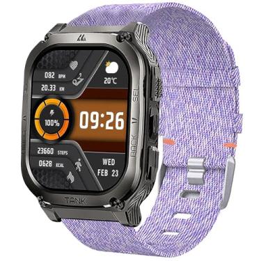 Imagem de Lamshaw Pulseiras de relógio inteligente compatíveis, pulseira de substituição de nylon para AMAZTIM M2/M3/C20 Pro/T2/T3, KOSPET Tank M2/M3/M3 Ultra/T2/T3/T3 Ultra, WalkerFit M2/M6 Ultra/M2 Pro