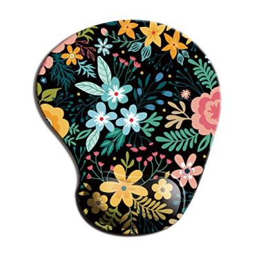 Imagem de Mouse pad ergonômico com suporte de descanso de pulso em gel, mouse pads fofos HOMKUMY com base de borracha antiderrapante para descanso de pulso para casa, escritório e viagens, digitação fácil e