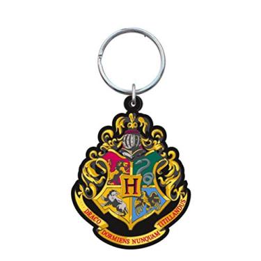 Imagem de Harry Potter 48066 - brasão da escola de Hogwarts - chaveiro de borracha multicolorido, 2,5 cm