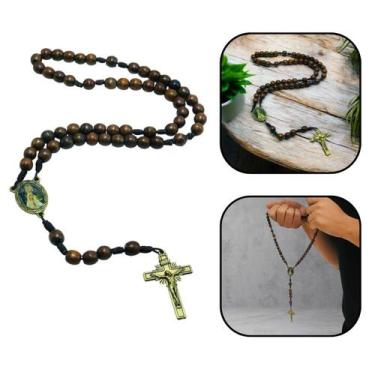 Imagem de Terço Nossa Senhora de Fátima Madeira 8 mm - FORNECEDOR 3