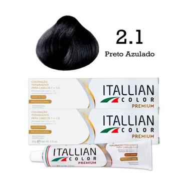 Imagem de 2 Unidades Coloração Itallian Color 2.1 Preto Azulado - Itallian Hairt