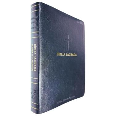 Imagem de Bíblia Sagrada ARC Full Color Capa PU Luxo Cruz Preta PDA PJV PED MC H