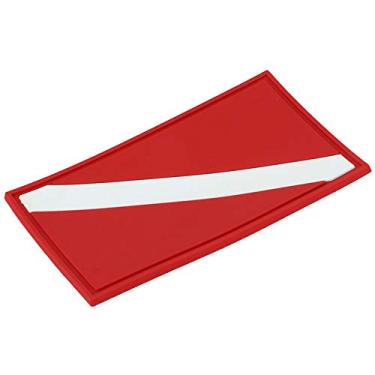 Imagem de Patch da Bandeira de Mergulho Submarino de crachá Vermelho e Branco para di. Aviso PVC, Material PVC, 3,15x1,97 Polegadas, para Navegação Amadores