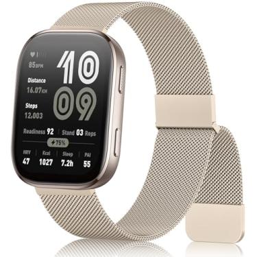 Imagem de Meliya Pulseira de metal para Amazfit Helio/Bip 6/Bip 5/GTR 4/GTR 3 Pro/3/2/2e/47 mm/Balance Watch Pulseira feminina e masculina, pulseira de metal de aço inoxidável de 22 mm para Garmin Venu 3/2