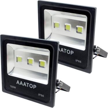 Imagem de Kit 6 Refletor Led Holofote Externo Jardim Muro 150w Branco