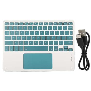 Imagem de Teclado sem fio com touchpad, mini computador portátil recarregável, caixa de TV, tablet, dispositivos de transmissão, fino, portátil, compacto, multifuncional, centro de mídia para dispositivos de