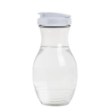 Imagem de Jarra De Suco Garrafa Plástica Água Geladeira 1 Litro Pequena Luxo Com Tampa Higiênica Cores (Branco)