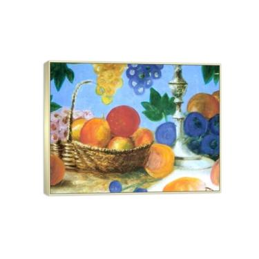 Imagem de Tarsila do Amaral Famosas Impressões em Tela-Imagem arte parede lona-Moldura Prata Pintura decoração quarto Sala de estar(natureza morta) 20x25cm