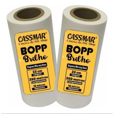 Imagem de Bopp Brilho para Laminação Bobina A4 23cmx250m Cassmar 02 un