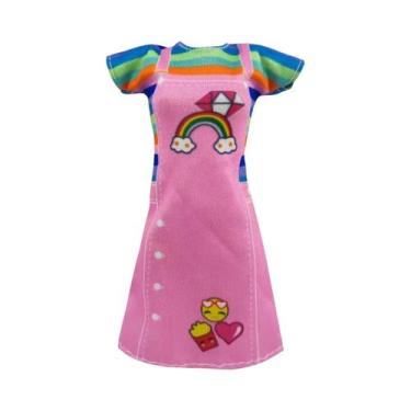 Imagem de Conjunto De Roupas De Boneca Bjd De 30cm, Vestido Fofo De Menina, Maqu