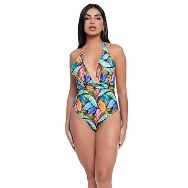 Imagem de Maio Feminino Estampado Decote Frente Única Bojo Removível - HYPE MODA