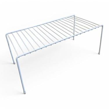 Imagem de Organizador Armário Cozinha Prateleira 40 cm Preto, Branco e Cobre(02 unidades,Branco)