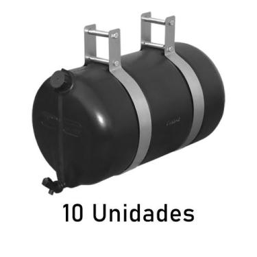 Imagem de Corote Barrica Água Plástica 25 Lt Preta Completa - 10 Un - Fabbof