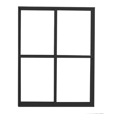 Imagem de Porta de Aluminio de Correr 210x160cm 2 Folhas 1 Fixa Sólida - MGM