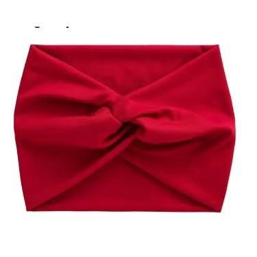 Imagem de Turbante Head Faixa Tiara Testeira Fita Laço Headband Cabelo Moda Acessório Feminino Confortável Top (Vermelho,2)