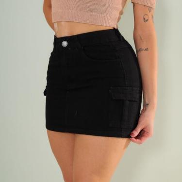 Imagem de Saia Feminina Cargo Moda Descolada Despojada Moda Fashion - UJEANS, Pr