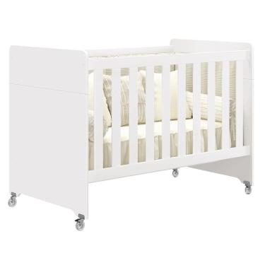Imagem de Berço Evolution 4 Em 1 Branco Fosco Com Colchão Para Mini Berço - Reller Móveis Branco Fosco