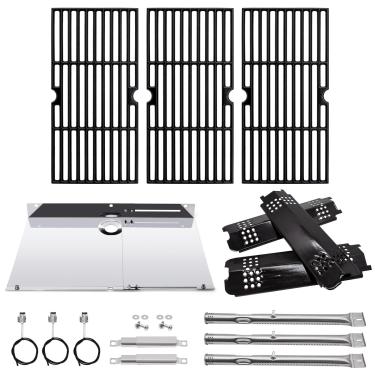 Imagem de Adviace Peças de reposição para Charbroil 463340516 463370519 Grelha a Gás 2 Carvão, Grelhas e Tanque G460-2900-W2 Escudo Térmico e Queimador e Ignitor e Escudo Térmico e Transferência de Chama para